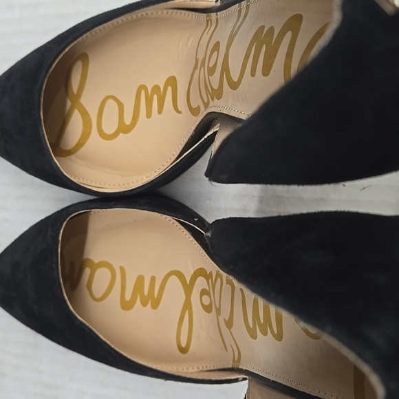 Sam Edelman Black Suede Harlie Heels 8 - Picture 7 of 7